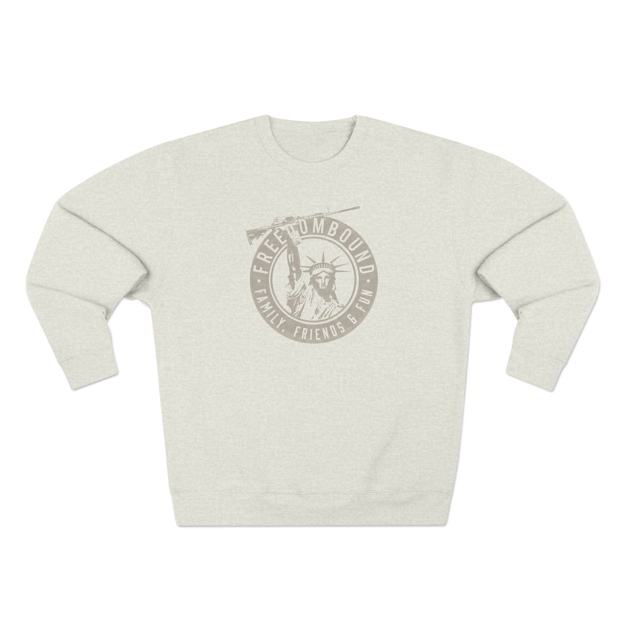 Freedombound Crewneck Sweatshirt — Vintage Statue of Liberty Graphic