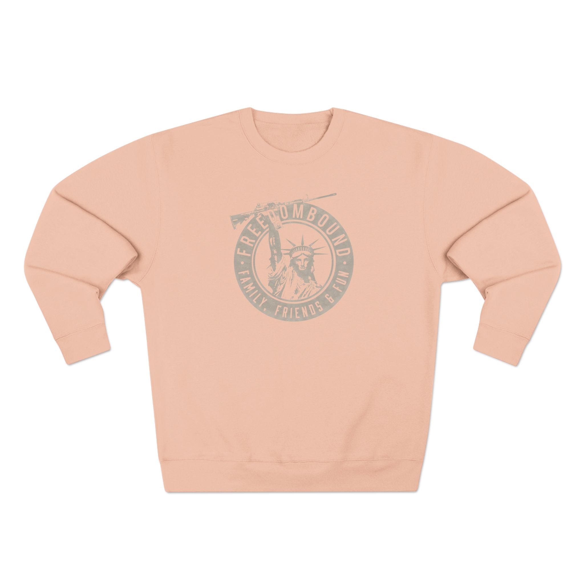 Freedombound Crewneck Sweatshirt — Vintage Statue of Liberty Graphic