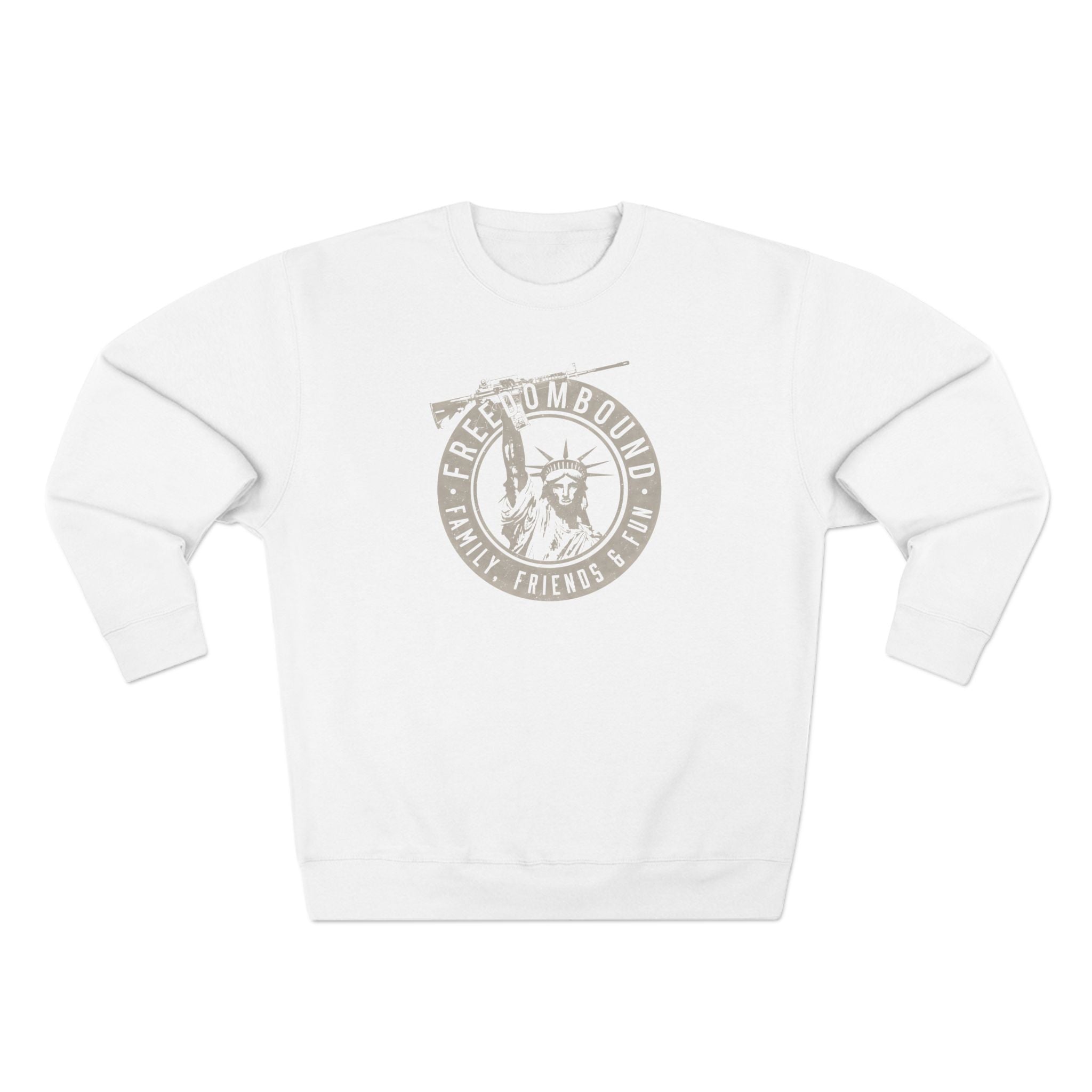 Freedombound Crewneck Sweatshirt — Vintage Statue of Liberty Graphic